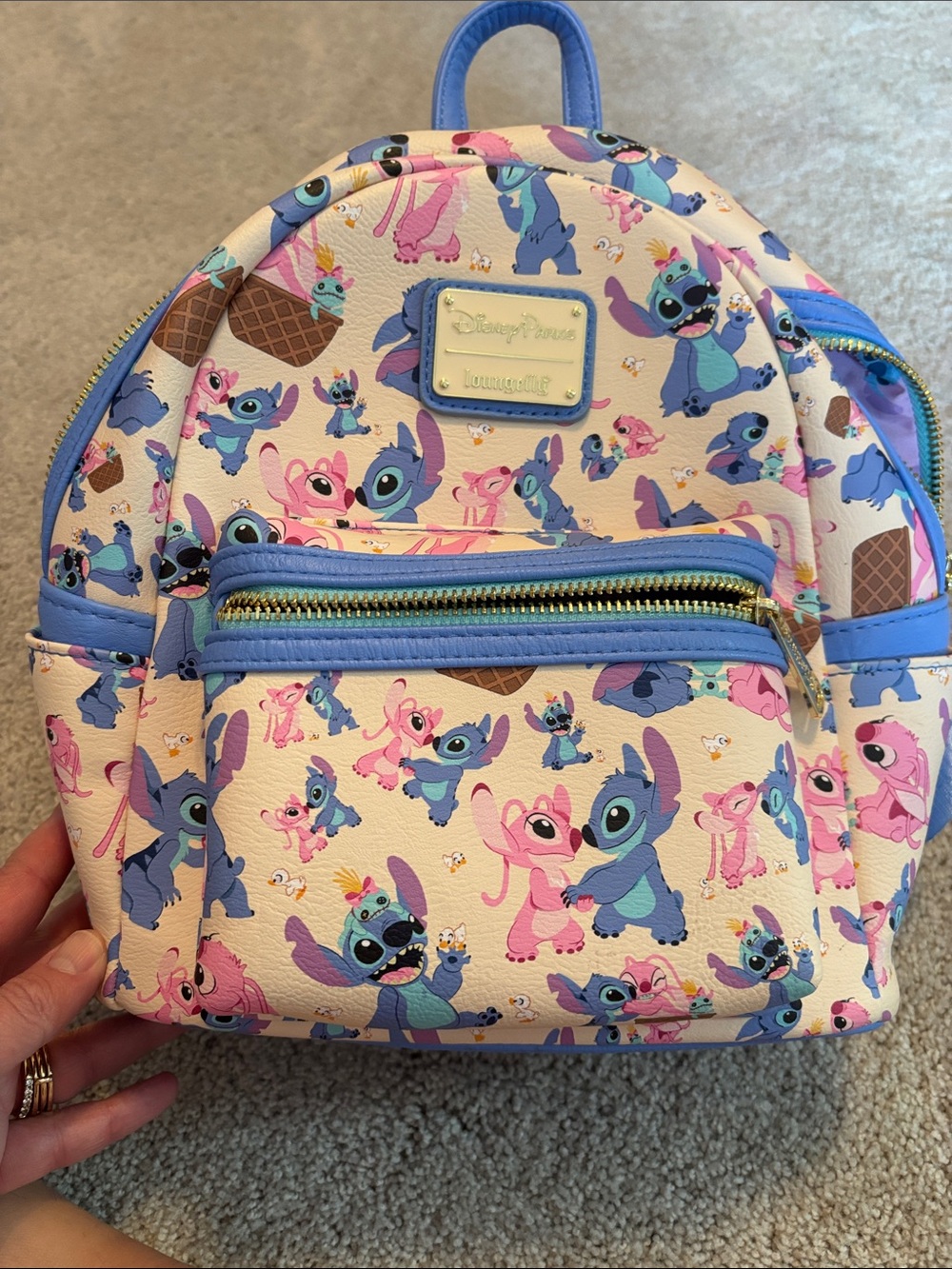 Loungefly Pink, Blue & Purple Lilo & Stitch Kids Mini Backpack